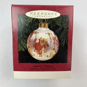 Hallmark Keepsake Ornament Santa's Visitors Norman Rockwell Art 1995 - Picture 1 of 5