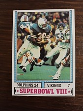 Larry Csonka Dolphins Vikings Superbowl VIII 1974 Topps Card #463 Free Shipping