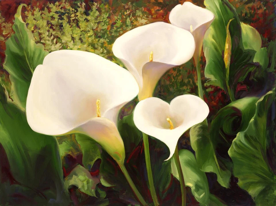 Ceramic Backsplash Tile Mural Floral Kitchen/Bathroom - Calla Lilies - Image 1 of 1