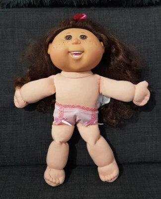 CABBAGE PATCH KID - 2016 girl doll FRECKLES teeth BROWN EYES & HAIR modern cpk - Image 1 of 4