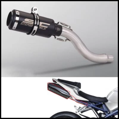 Slip for Triumph Daytona 675R 2006-2012 Black Exhaust Tips Muffler Mid Link Pipe - Image 1 of 4