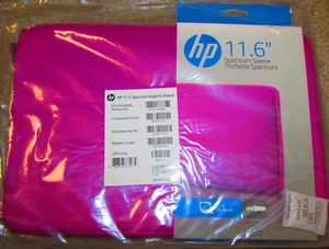 HP 11.6-Inch Laptop Sleeve, Protective Case with Zipper Magenta / Red New Sealed - Picture 1 of 2