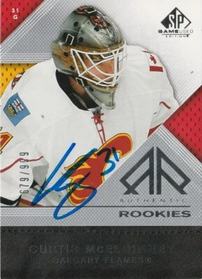 Curtis McElhinney - Signed 2007-08 SP Game Used /999 Rookie Card #175 - Image 1 of 2