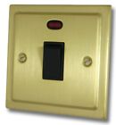Brushed Satin Brass TSBB Light Switches, Plug Sockets, Dimmers, Cooker, Fuse, TV