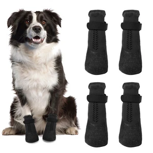 4pcs Small Medium Large Dog Socks Anti-Slip Shoes Indoor OutDoor Paw Protector - Picture 1 of 9