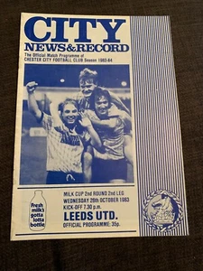 1983 Chester City V Leeds Utd Football Programme - Picture 1 of 2
