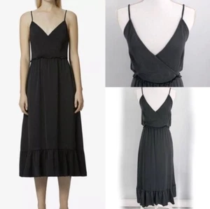 NWT Avec Les Filles By Joyce Azria Open Back Black Spaghetti Strap Dress Size XL - Picture 1 of 9