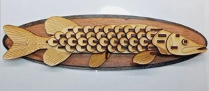 Trofeo de Pez en Montaje de Pared CASERO Decoración de Pared de Madera 3D Multicapa Northern Pike - Imagen 1 de 9