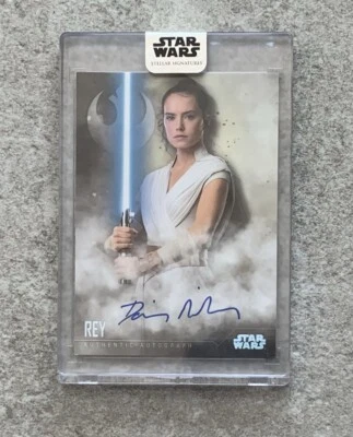 Star Wars Stellar 2020 Daisy Ridley As Rey Auto Card 31/40 Silver Base - Image 1 of 4