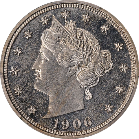 1906 Liberty V Nickel Proof PCGS PR64 Great Eye Appeal Strong Strike Cover