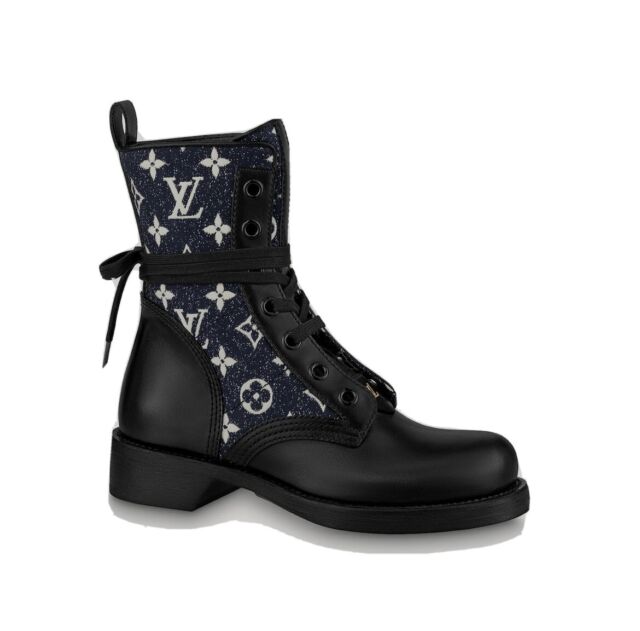 Louis Vuitton Leather Printed Moto Boots - Black Boots, Shoes - LOU757276