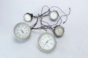 Faria Outboard Gauge set in White w/ 5 Different Gauges SEE DETAILS WITHIN - Bild 1 von 6