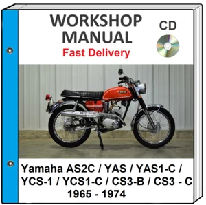 YAMAHA AS2C YAS YAS1 YCS-1 CS3 1965 - 1974 SERVICE REPAIR SHOP MANUAL CD - Picture 1 of 1