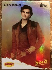 STAR WARS 2018 Star Wars A Story: Solo Denny’s TOPPS Card Foil Han 1:100 Rare