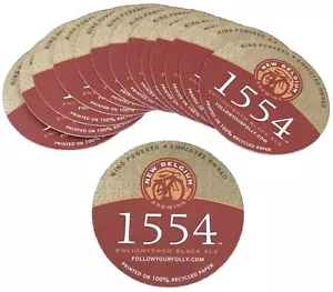Menge 13 Neu Belgien 1554 Erleuchtetes Schwarz Ale Karton Bier Bar Untersetzer - Bild 1 von 12