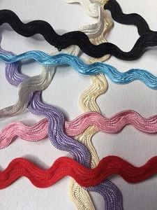 Wide jumbo RIC RAC BRAID TRIM 8mm / 17mm 7 colours 2m length  - Picture 1 of 9