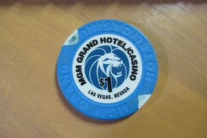MGM Grand Hotel Casino $1 Gaming Poker Chip ~ Las Vegas, Nevada - Picture 1 of 2