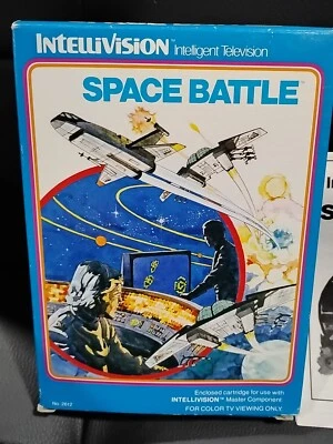 Intellivision Space Battle Complete In Box Manual + 2 Overlays 1979 Mattel Worki - Image 1 of 4
