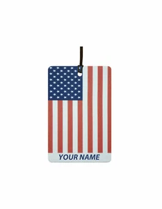 USA Flag Custom Car Air Freshener - Picture 1 of 2