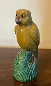 Small Antique Early 20th century Chinese Export Porcelain Owl or Parrot Figure - Picture 1 of 12