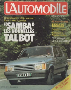L'AUTOMOBILE 425 1981 TALBOT JS17 ASCONA 1.3S LANCIA TREVI GP LAS VEGAS KANADA - Bild 1 von 2