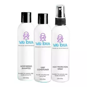 WIG IDIVA 3 Pack of Moisturizing Shampoo and Conditioner with Heat Protection - Picture 1 of 1