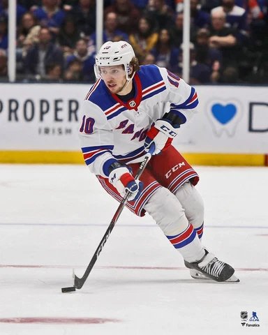 Artemi Panarin New York Rangers Unsigned White Jersey Skating Photograph Cover