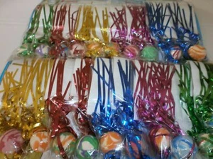 Flummi mit Glitzerband 12/40 Katzenspielzeug Flummi Mitgebsel Kindergeburtstag - Bild 1 von 3