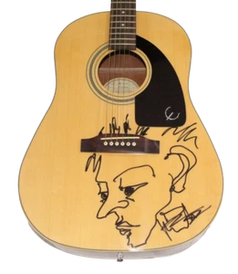 Dave Matthews Signed Autograph Guitar - Amazing Self Portrait Sketch BAS JSA COA - Picture 1 of 5