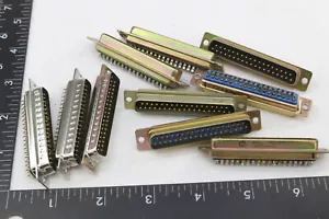 (10) DB37 Male Solder Housing - Mostly AMP 50V 96-37 - NEW Bulk, No Packaging - Picture 1 of 2