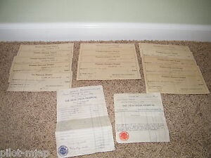 1934 / 1935 ~ Deaconess Hospital Evansville, Ind.  ~ Bill and Receipts