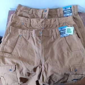 3-NEW-PAIRS!!! Die Hard Duck Canvas 1/2 SHORT Work Cargo Shorts Size 36. db - Picture 1 of 9
