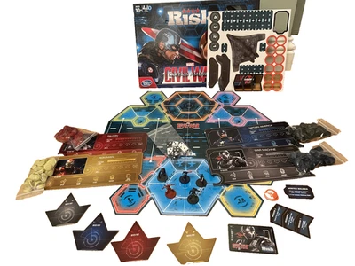 Risk Captain America Civil War Marvel Complete Hasbro Strategy Board Game - Image 1 of 4