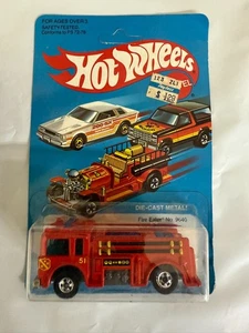 Hot Wheels Blue Card Fire Eater Red Fire Engine Truck BW Blackwall Malaysia 1982 - Picture 1 of 6