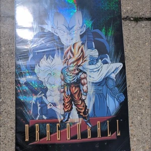 Vintage Dragon Ball Z Bird Studio Holo Poster 1999 Super Saiyan Goku 34x22 READ - Picture 1 of 13