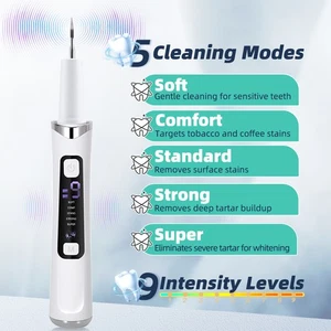 Ultrasonic Tooth Cleaner Dental Tartar Calculus Tartar Remover with 5 LED Light - Picture 1 of 15
