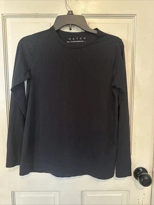 Hatch Women's Black The Long sleeve Tee Size 1 (S) $108 MSRP Maternity - Image 1 of 4