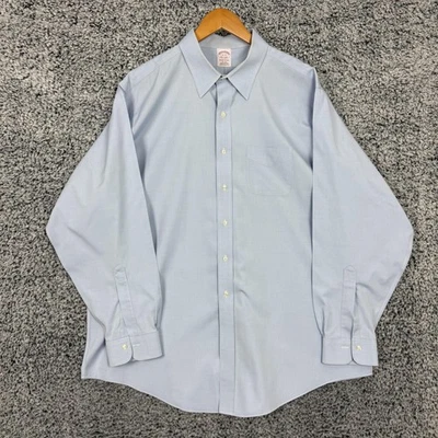 Camisa Brooks Brothers Para Hombre 2XL 18-36 Azul Oxford Tradicional Sin Hierro Supima XXL Foto 1 de 4