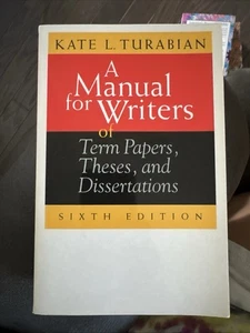 A Manual for Writers of Term Papers, Theses, and Dissertations Kate Turabian Pb - Picture 1 of 1