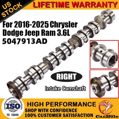 Árbol de levas de leva de admisión derecha 5047913AD para Jeep Grand Cherokee L 3,6 L V6 2016-2024 Foto 1 de 4