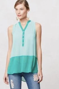 Top Anthropologie Sunday in Brooklyn Brookline Talla Mediana Verde Nuevo $78 Etiqueta Nuevo con Etiquetas - Imagen 1 de 6