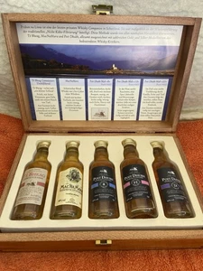 Whisky Probier- und Geschenkset, 5 x 50 ml in hochwertiger Holzkiste - Bild 1 von 7
