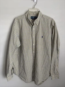 POLO RALPH LAUREN Button Down Herren X-Large blau und gelb klassische Passform Baumwolle - Bild 1 von 6