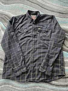 Dixxon Flannel Co Stay Gold Para Hombres 2XLT Perla A Presión Negro Cuadros - Imagen 1 de 8