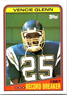 1988 Topps Vencie Glenn #2 San Diego Chargers - Image 1 of 2