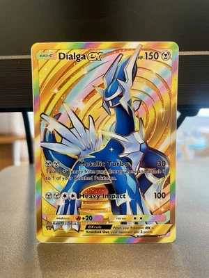 Fan Art Pokemon TCG Pocket Dialga EX Holo Crown Rare | Space-Time Smackdown - Image 1 of 3