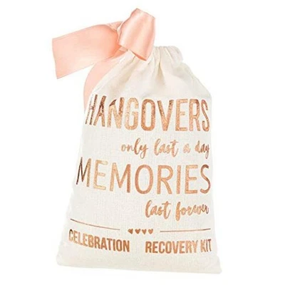10 Piezas Bolsas de Regalo Fiesta Ducha Nupcial 5"x7" - Lámina ORO ROSA "RESACAS" -  Foto 1 de 4