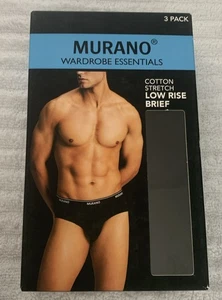 Murano Herren Medium 32-34 Low Rise Slip Baumwolle Stretch 3er Pack schwarz marine grau - Bild 1 von 7