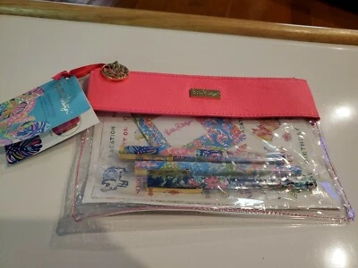 Lilly Pulitzer Agenda de Jardim Exótico Pacote Bônus Canetas Rosa Folha Adesiva NOVO - Imagem 1 de 4