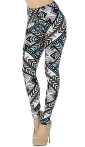 NUEVO Leggins Estampado Tribal Talla Única Se Adapta a la mayoría - Imagen 1 de 6